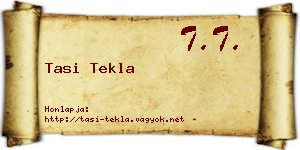Tasi Tekla névjegykártya